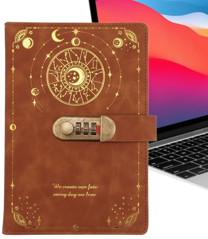 Generico Diario con candado – Cuaderno A5 para información personal – Cuaderno bloqueable para la privacidad | Para niños, adultos, adolescentes, escritores, estudiantes, viajes, cumpleaños, casa