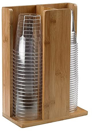 Leone Portabicchieri In Bamboo Naturale, 21 x 11 x 30 cm