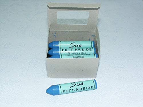 SISA Fett-Signierkreide blau 12 Stück, Reifenkreide, Fettkreide 260202