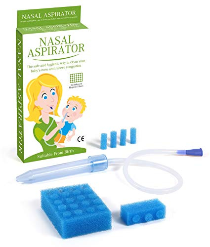 SSWA Co. Ltd Baby Nasal Aspirator with 24 Hygienic Filters Blue