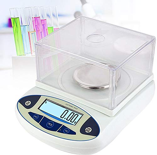 ZH-VBC Balance de Precision 0.001g Professionnel, 100g/200g/300g/500g x 0,001g Balance Analytique Électrique de Laboratoire de Haute Précision Balance Scientifique de Bijoux Cuisine,500g/0.001g