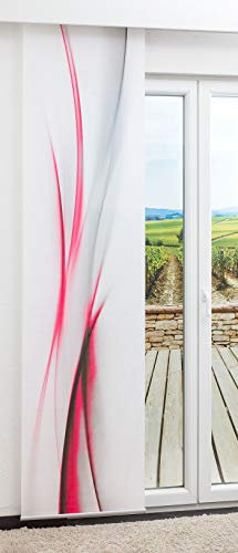 LYSEL Schiebegardine Lichteffekt in Rot-Grau, in der Größe (BxH) 60cm x 245cm