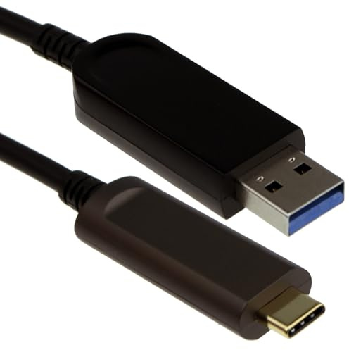 kenable Long AOC USB 3.1 Type A Mâle Vers Type C Mâle Active Optique câble 10Gbps 10 m [10 mètre/10m]