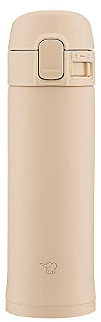 Zojirushi SM-PD30-CM Zojirushi - Botella de agua, taza de acero inoxidable de un solo toque, 0,3 L, color beige
