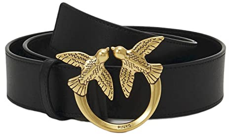 Pinko Damen Love Birds Gürtel aus Leder