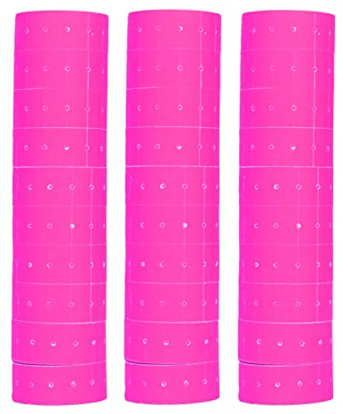 30 Rollen Preisetiketten Etiketten, Selbstklebende Etiketten 15000 Preisauszeichnungsetiketten für Mx-5500 M5500 Preismarker-Aufkleber Etikettenpapier Etikettenetiketten 21 x 12 mm(Rose)
