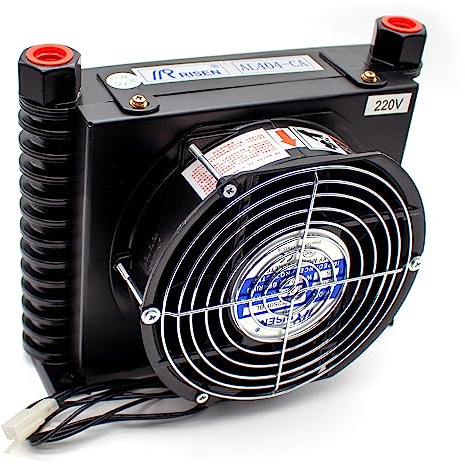 LeTkingok Radiatore Dell'olio Idraulico Raffreddato ad Aria AL404T-CA, Radiatore Dell'olio Idraulico Raffreddato ad Aria Della Ventola Dell'olio Della Macchina CNC 10L/min (AL404T-CA,DC 24V)