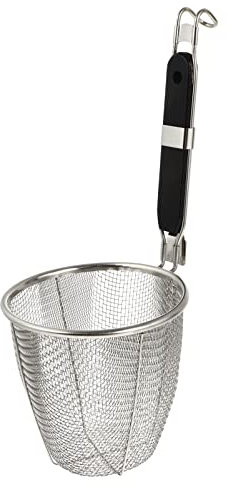 BESTonZON Flavours Sieb, Mesh Spinnenkorb, Edelstahl Küchensieb mit, Feines Sieb, 34 X14 cm