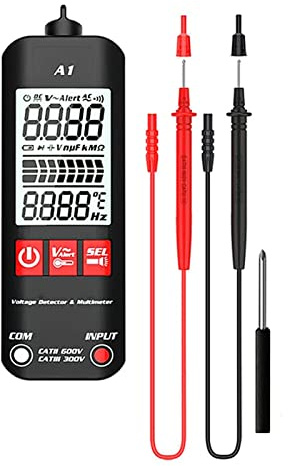 Testeur de Tension sans Contact, Multimètre Numérique Intelligent Anti-brûlure Entièrement Automatique A1, Testeur de Multimètre Numérique, Testeur de Tension Zéro et Fils de Feu Mesure(#1)