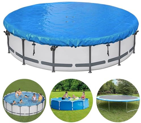 SIHAIAN 16 FT Pool Cover Winter Round Pool Cover Solar Covers for Above Ground Pools Round Pool Weather Cover Easy Installation Pool Cover Ideal for Waterproof and Dustproof (Blue)