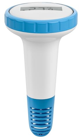 Digitales Teich- und Poolthermometer mit LCD-Funk-Empfänger, 1 Sensor enthalten, IPX8 wasserdicht, kabellos für Pool, Teich & Whirlpool (HL-0)