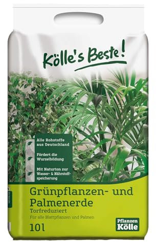 Kölle's Beste! Grünpflanzen- & Palmenerde, torfreduziert, 10 Liter