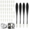 Yolev 4PCS Pencil Blender Set Blending Stump The Ultimate Tool Art Blending Pencils Tools, Sandpaper Pencil Blender Stumps for Drawing, Sketching, Artists