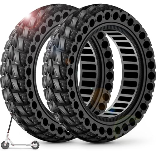 BANGTING 2PCS 60/70-6.5 Scooter Tire, 10x2.5 inch Tire Solid for Segway Ninebot Max G2 / G30 / G30D / G30E / G30E / G30LP / G30D II / G30 Max, 10x2.5-6.5 Tires Replacement for Electric Scooter (Black)