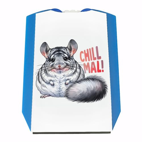 speecheese Pummeliges Chinchilla Parkscheibe mit Spruch Chill mal pummelig niedlich süß Kuscheliges Chinchilla mit witzigem Text Perfekt zum Autofahrer bevormunden