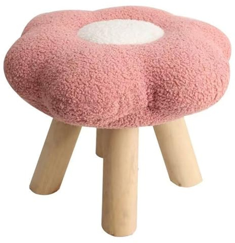XJKLBYQ Cute Foot Stool,Sofa Footstool Comfortable Pouf Flower Shape Multipurpose Small Foot Stool For Bedroom Apartment Bedside Porch Playroom