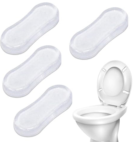 8 Pièces Pare-Chocs De Siège De Toilette, Tampon Universel Pour Siège Toilette, Tampon Abattant WC, Coussinets D'abattant De Toilette En Silicone Avec Adhésif Puissant Pour Les Maison Hôtel Restaurant