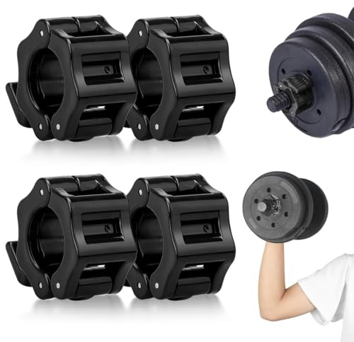 CATOR 4 Stück Hantelverschlüsse, 30mm Hantelstangen Verschluss Hantel Schnellverschluss Langhantel Verschluss Barbell Clamp Langhantel Klemmen, für Workout Gewichtheben Training Fitness Zubehör