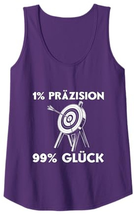 Bogensport 1% Präzision 99% Glück Bogenschießen Tank Top