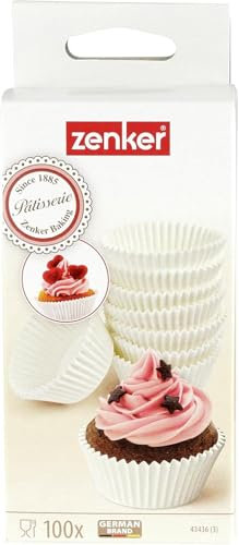 Zenker Set 100 pz Pirottini in Carta per Muffin e Cup Cake. Monouso Temperatura Max Consigliata 220°C Dimensioni Ø7 x 3 cm Confezione da 3pz (3)