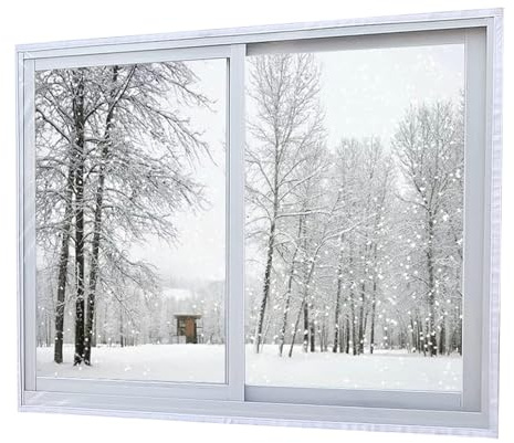 Kit Film Thermique Isolation Fenêtre - Film Transparent Contre Les Courants D'Air - Barrière Contre La Poussière Fenêtre Hiver Pour Camping-Car, Appartement, Garage, Salle De Bain, Véranda