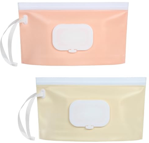 2 x extra großer Feuchttuchspender, tragbare Feuchttücher-Tasche, wiederverwendbare Feuchttücher-Tasche für Babys und Erwachsene, ideal für Reisen, Camping, den täglichen Gebrauch