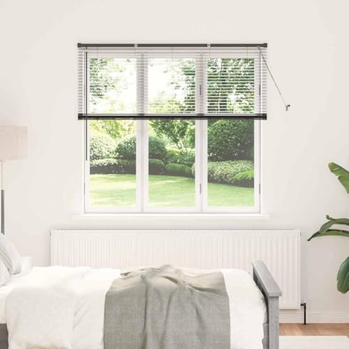 Estor de ducha enrollable negro para ducha, persiana de ventana con cortinas, color negro, aluminio, para ventanas y puertas
