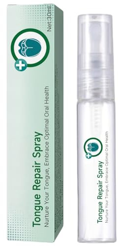 Tongue Repair Spray, Dry Mouth Sprays, Mouth Freshener Sprays, Oral Antibacterial Spray, Bad Breath Treatment for Adults, Tongue Cleaner, Tongue Repair-Spray for Dryness, White Coating and Bad Breath