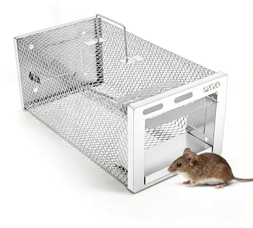 Piège à Rat, 2 Pièces Piège à Souris Live Trap, Piège à Aliments No Kill, Réutilisable Un Usage Extérieure Intérieure pour Souris Loir Mulot Rongeurs (1 Pièce)