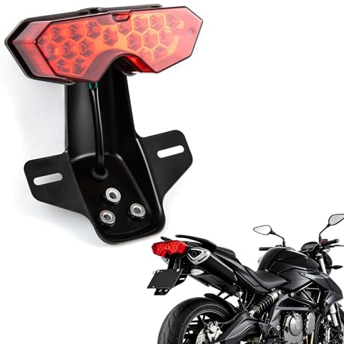 APEBAZY Universal Motorrad Rücklicht LED 12V Motorradrücklicht Kompatibel mit CG125 CG150 CG250