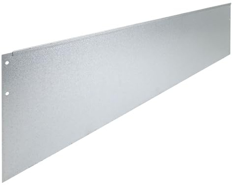IRKA Rasenkante Metall 100 x 24 cm – Alu-Zink Beeteinfassung schmal 0,1 cm – Stabile Rasenbegrenzung mit 2-Fach Verschraubung – Garten Beetumrandung wetterfest