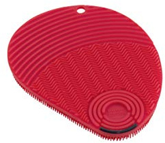 KUHN RIKON - Esponja Estropajo de Silicona con rascador para Limpieza (Rojo, Silicona, Suave, 130 mm, 100 mm)