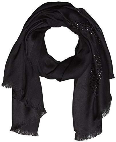 Calvin Klein Damen Studded Logo Pashmina Mode-Schal, schwarz, Einheitsgröße