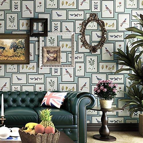 Bedroom Background Wallpaper Vintage Country Flower and Bird Living Room Background Wallpaper Features Photo Frame Bedroom fac 3D Wallpapers Wallpaper Paste Living Room Paste The wall-250cm×170cm