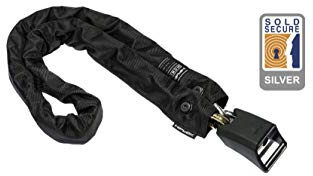 Hiplok HOME SILVER, Kedjelås, Unisex, ALL BLACK, 120 cm låsomfång