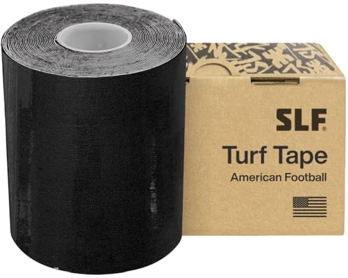 SLEEFS Black Turf Tape Football - Extra Wide Waterproof Sports Athletic Tape - Flexible Breathable Ultra Sticky for Arms, Wrists, Ankles, Injuries - Lacrosse, Soccer, Baseball, Basketball