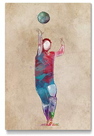 artboxONE Galerie-Print 60x40 cm Volleyball hochwertiges Acrylglas auf Alu-Dibond Bild - Wandbild von Justyna Jaszke