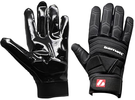 BARNETT FLG-03 Professional Linemen - Guantes de fútbol, OL, DL, Negro (pequeño)