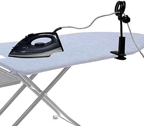 Pmsanzay Adjustable Flexible Iron Cord Minder, Ironing Board Cord Holder, Holds The Cord, Cord Out of The Way, Works Great to Stop The Cord from Getting in The Way. - No Irons, No Ironing Board