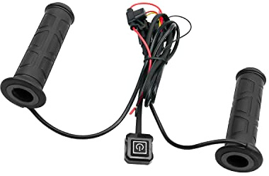7/8'' ATV UTV Heated Handlebar Grips, 12V 3 Temperature Electric Heated Handle Compatible with Harley Honda Kawasaki Yamaha ATV UTV 22mm Diameter Handlebar