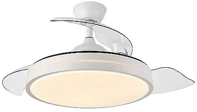 Ventilador DC 72W 6120lm Blanco 3 Aspas Desplegables, Control Remoto, Temporizador, Memoria - Ideal para refrescar espacios.