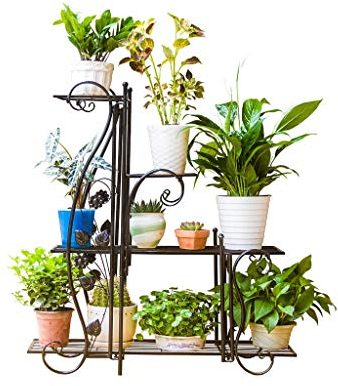 FLBT Pflanzenständer Blumentopf Mehrschichtiger Blumenständer Fensterbank Schreibtisch Fleischige Pflanze Kreative Eisenkunst Balkon Blumenständer Perfekte Dekoration