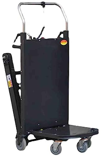PRUJOY Robuster, klappbarer elektrischer Treppensteiger, Transportwagen, Handwagen, Lagergerätewagen, 5 Räder, 440 lb, Familienlogistik-Umzug (24V36AH)