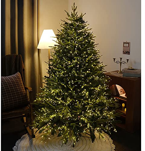 ZDMZR Árbol de Navidad Artificial Con Luces, Realista y Verde (Tamaño: 240cm/8ft)