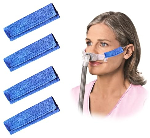 4 CPAP Gurtbezüge, CPAP Gurt-Komfort-Pads, CPAP Gesichtspads,Gesichtspads für Verringerung von Wange Rote Flecken und Einbuchtungen