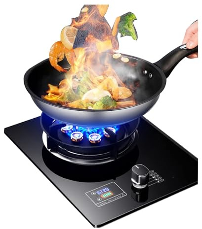 Gaziniere Gaz - Cuisiniere, Poêle À Gaz À Brûleur Unique Domestique, Cuisinière À Gaz Facile À Nettoyer, Brûleur En Verre Trempé Antidéflagrant, Convient Pour Intérieur Et Extérieur/cuisine (Size : L