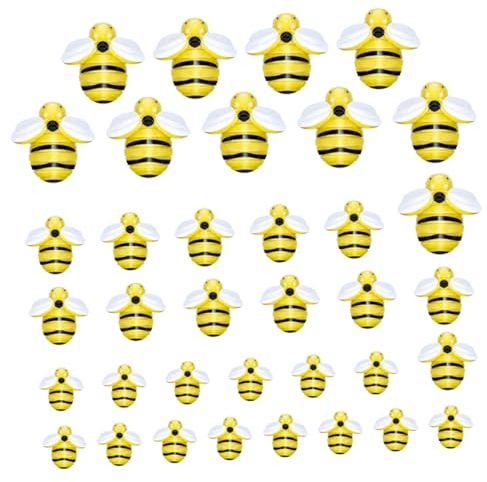 Lurrose 90stücke Bienenform Charms Aus Strapazierfähigem Harz Für -schmuck Und Haarschmuck Buntes Bastelzubehör Für Kreative Projekte