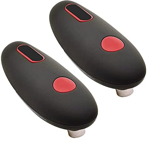 Janasiba 2 ouvre-boîte électrique, ouvre-boîte de sécurité automatique avec un contact, ouvre-boîte portable une batterie pour restaurants