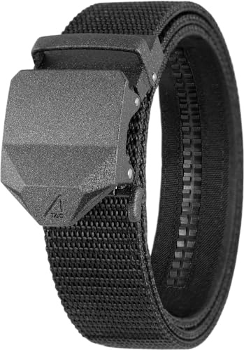 ACE Schakal Armébälte för män - taktiskt byxbälte för män med snabbfäste utan hål - grov nylon - 114 cm