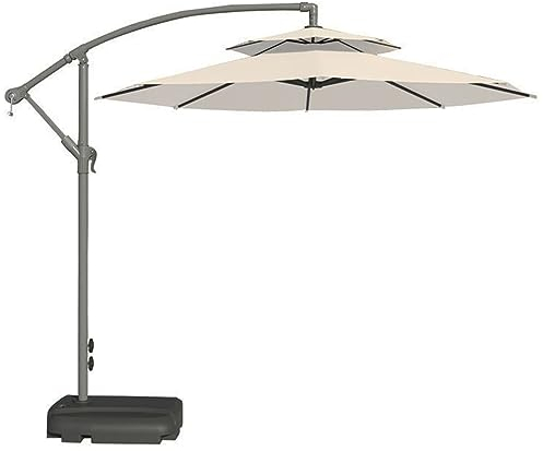UHJKLA Gartensonnenschirm, Sonnenschirm, Gartenschirm, 9 Fuß, für Terrasse/Hof, Markttisch im Freien, mit Kurbel, wasserdichtes Polyester, Anti-Rutsch- und stabile Eisen